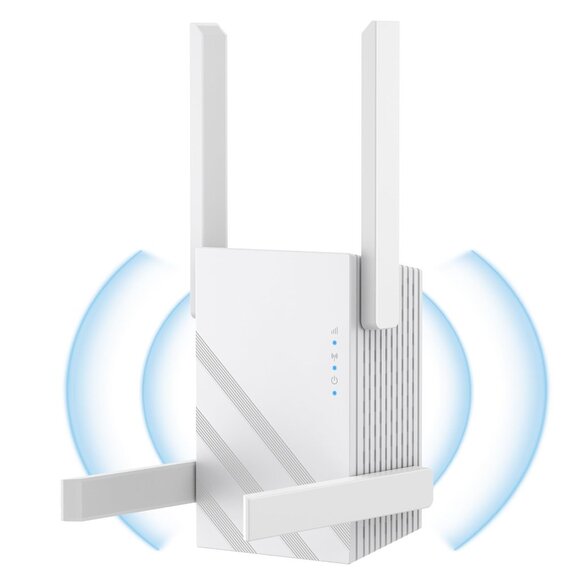 Dual-Band WiFi Extender 1200Mbps Signal Booster with Ethernet Port -  New - Picture 1 of 3